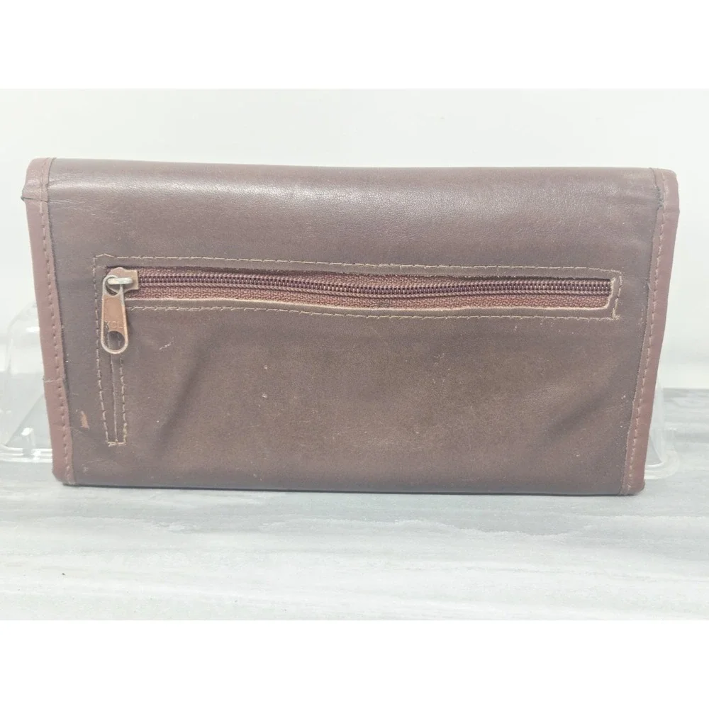Manhattan Wallet Water‎ Buffalo Outdoor Brown Tan Long Leather Billfold